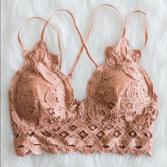 likeNarly Other - >>LAST<< Lena Crochet Lace Bralette - Mocha